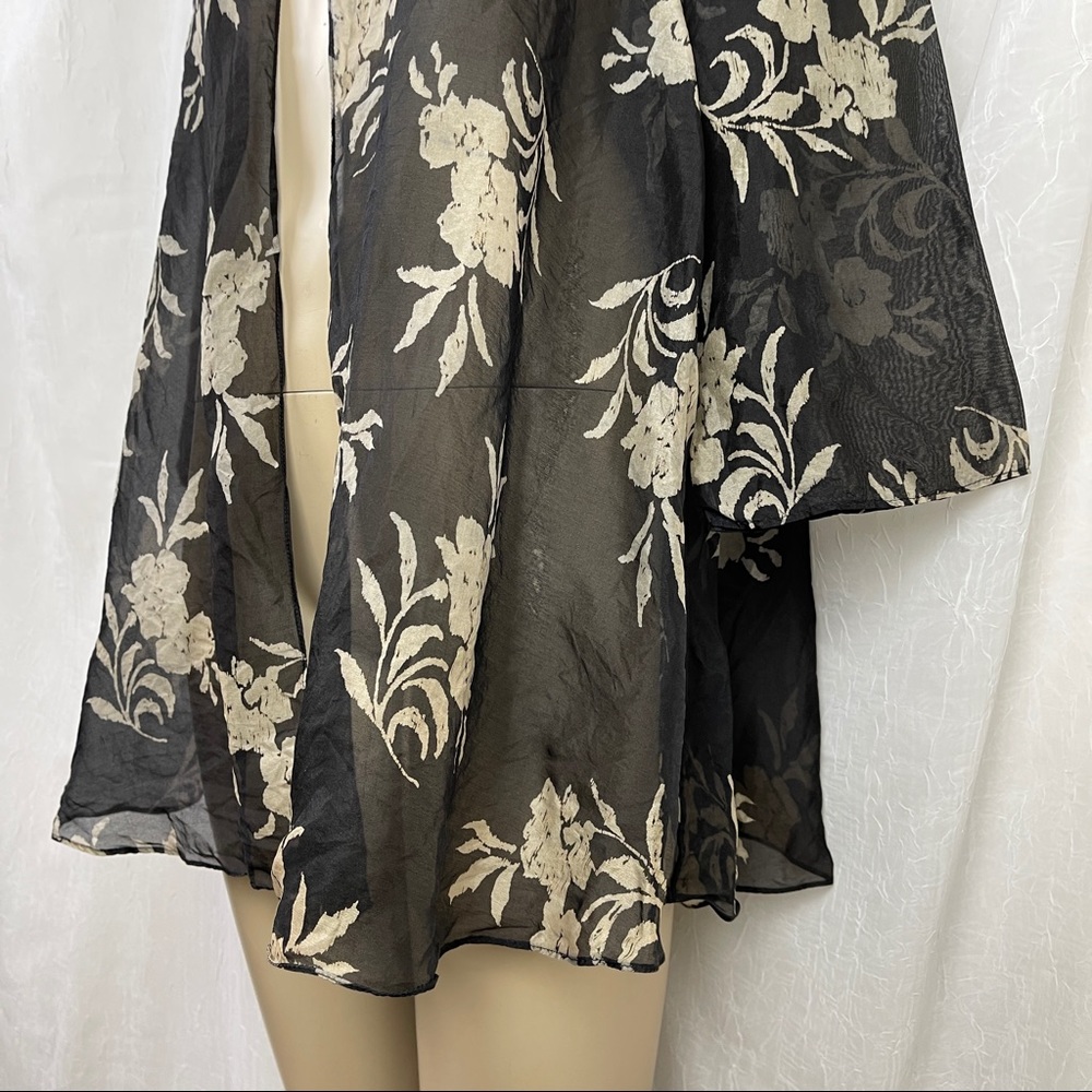 🚫SOLD🚫 VTG 80’s Jeannene Booher Sheer Black Cover Up - Picture 6 of 16